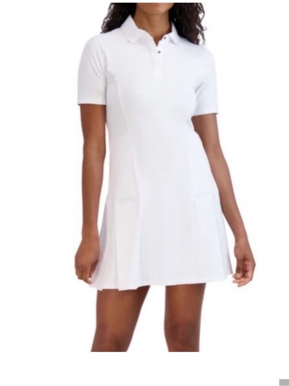 Sage collective White Polo Tennis golf Dress - Women's Short Sleeve Active
